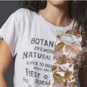 $58 MSRP Anthropologie Pilcro The Billy Regenerative Cotton Crew Tee size Large